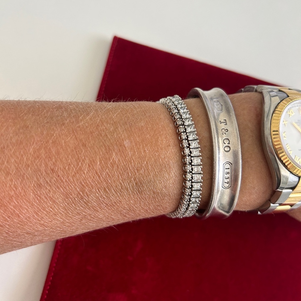 Tiffany & Co cuff bracelet sterling silver/ vintage 1990's (unisex/women/men) - Picture 8 of 14